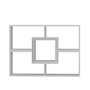Hanah Home Estantería Blanca Moderna y Elegante - Ancho 105cm, Alto 76.4cm, Profundo 29.5cm